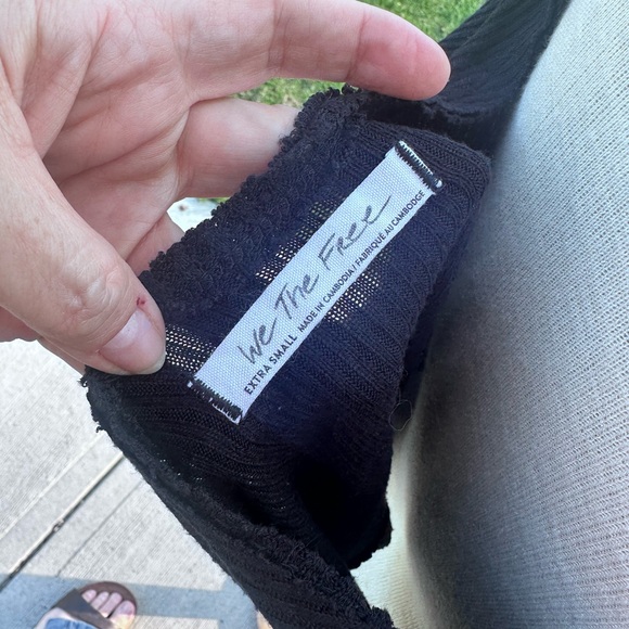 Free People Oversized Black Tank Top - Picture 3 of 3